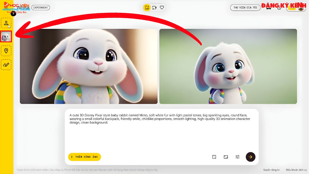 Hướng Dẫn Tạo Video Hoạt Hình 3D Bằng AI Miễn Phí bước 2.2