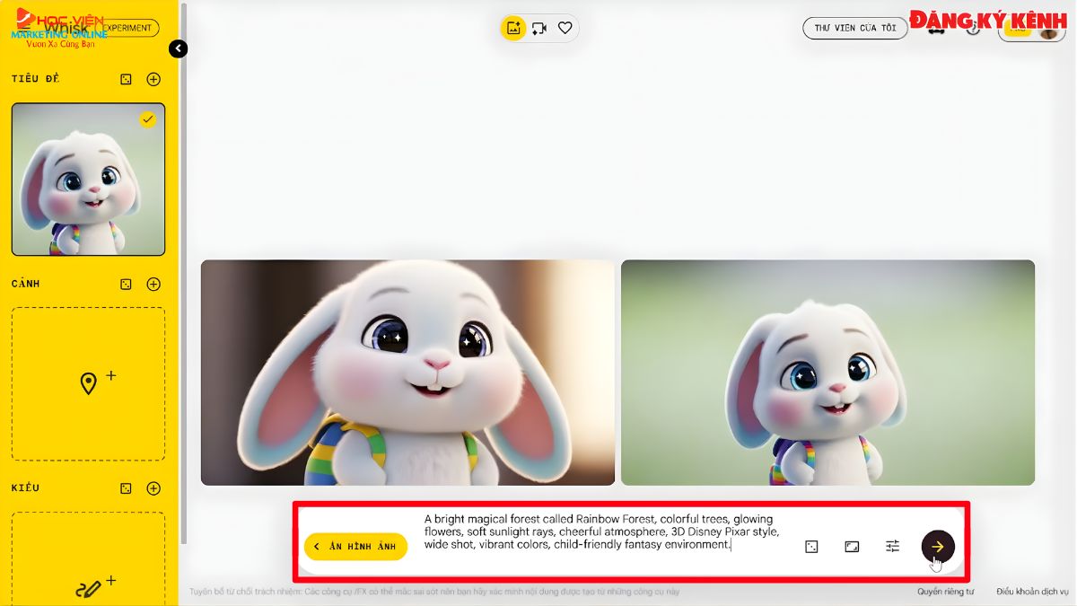 Hướng Dẫn Tạo Video Hoạt Hình 3D Bằng AI Miễn Phí bước 2.3