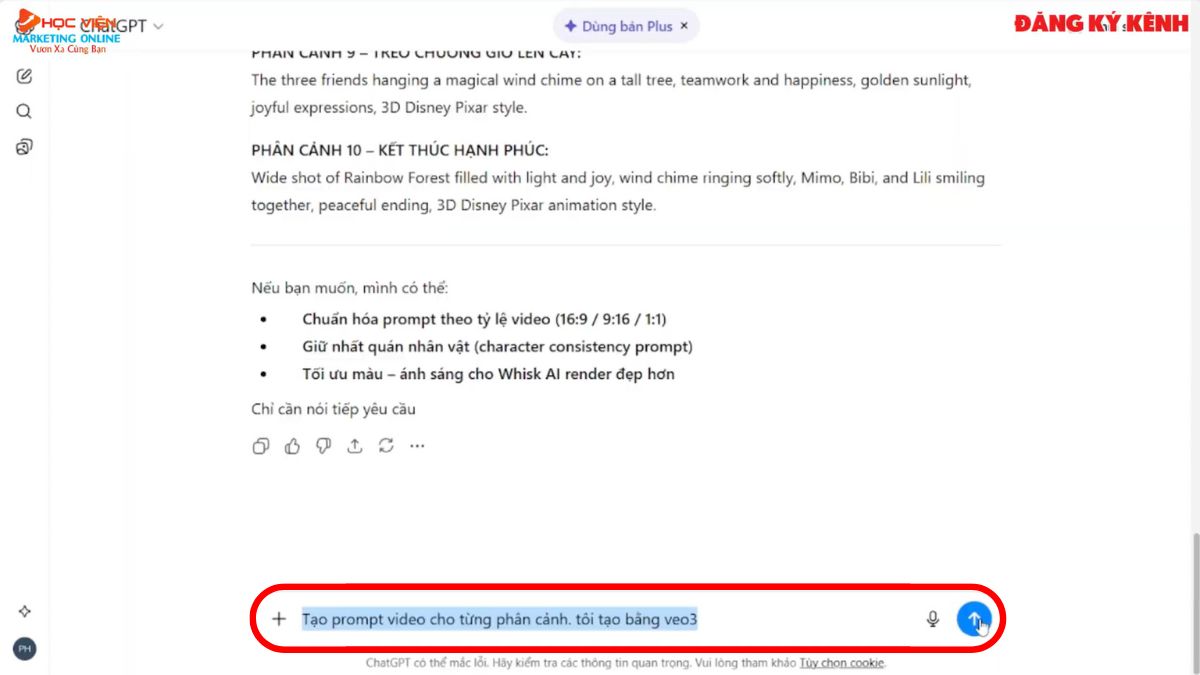 Hướng Dẫn Tạo Video Hoạt Hình 3D Bằng AI Miễn Phí bước 3.1