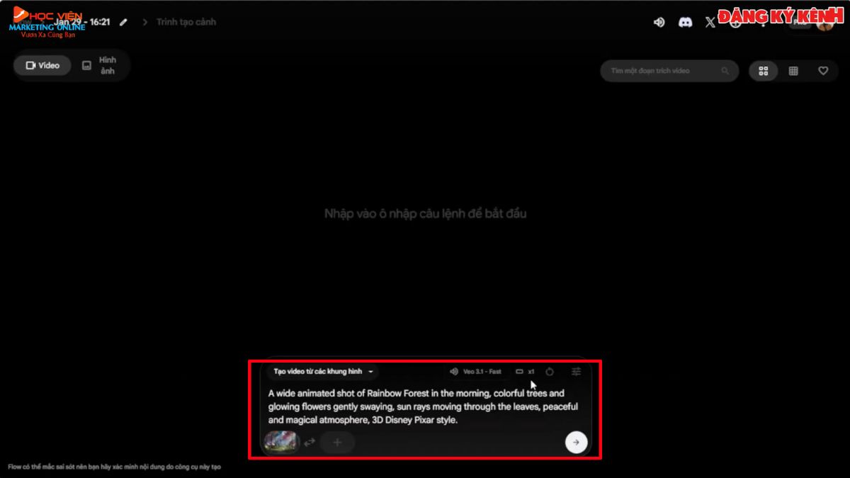 Hướng Dẫn Tạo Video Hoạt Hình 3D Bằng AI Miễn Phí bước 3.2