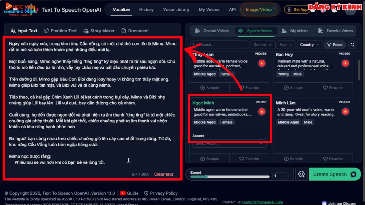 Hướng Dẫn Tạo Video Hoạt Hình 3D Bằng AI Miễn Phí bước 4.2