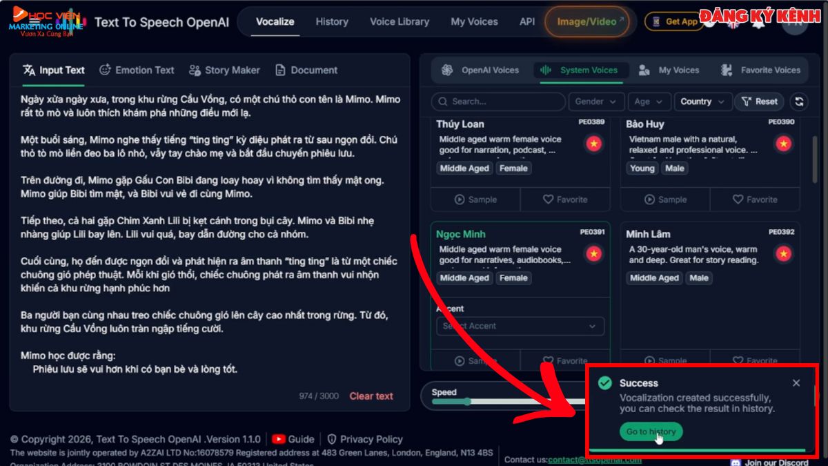 Hướng Dẫn Tạo Video Hoạt Hình 3D Bằng AI Miễn Phí bước 4.3