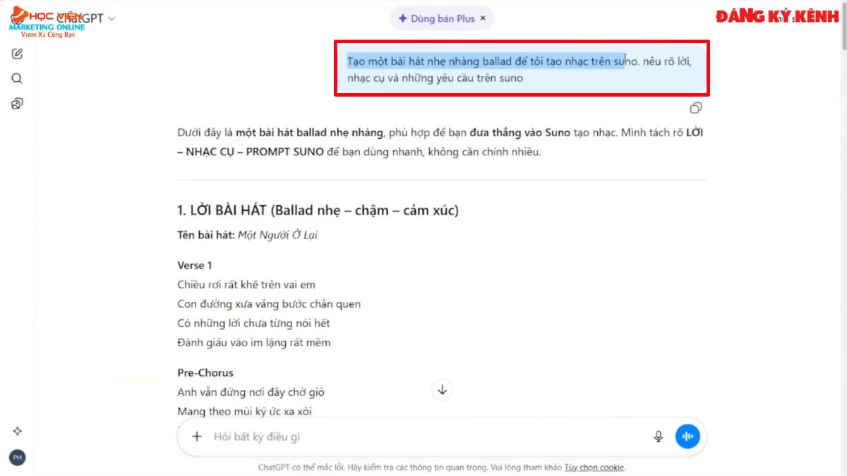 Hướng Dẫn Tạo Video Nhạc Bằng AI Miễn Phí bước 1.1