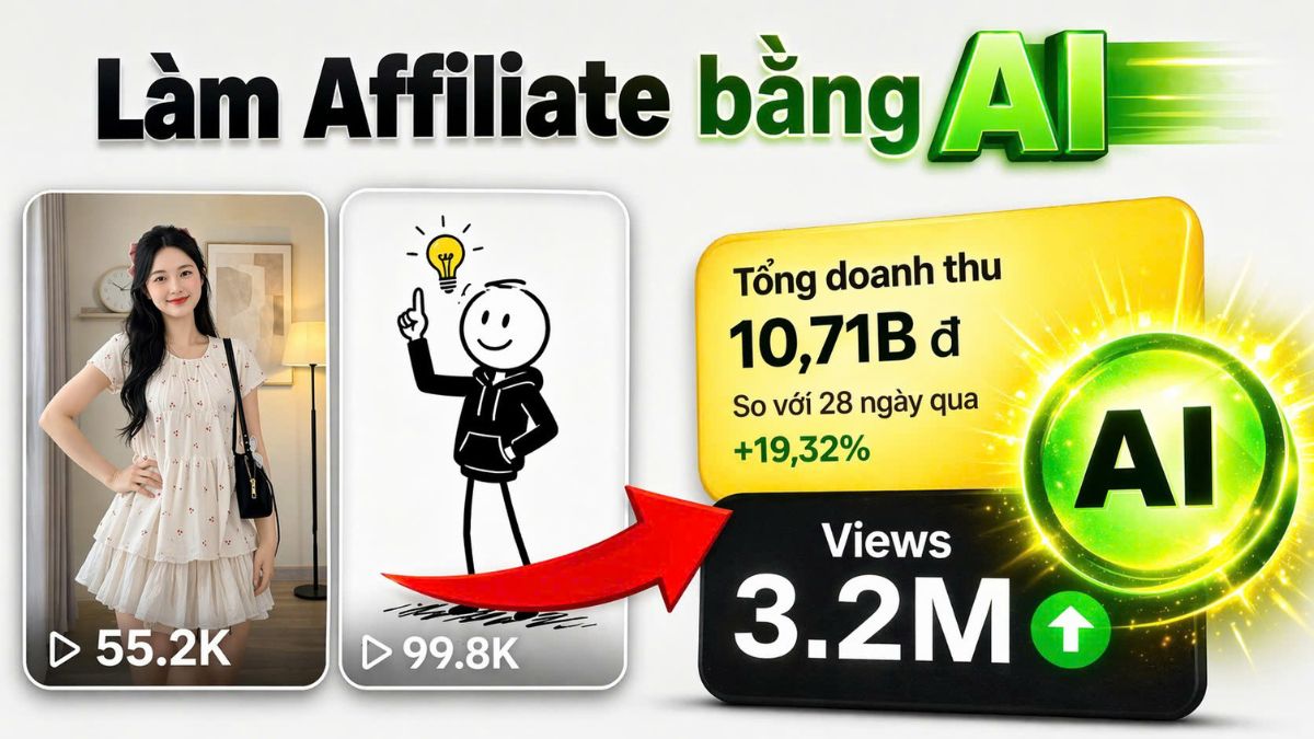 Học Làm Affiliate Bằng AI Ở Đâu? Top Khóa Học Thực Chiến 2026