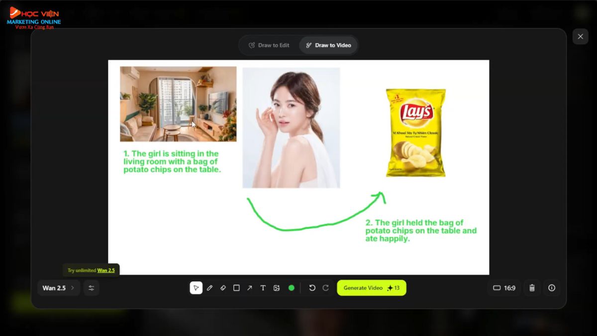 Hướng Dẫn Cách Sử Dụng Higgsfield AI tạo video AI từ nền trắng bước 2.2
