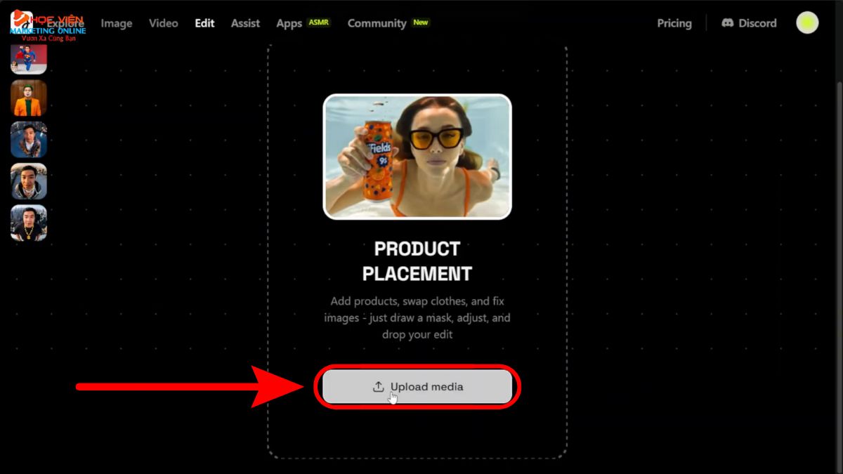 Hướng Dẫn Cách Sử Dụng Higgsfield AI chỉnh sửa ảnh sản phẩm bước 2