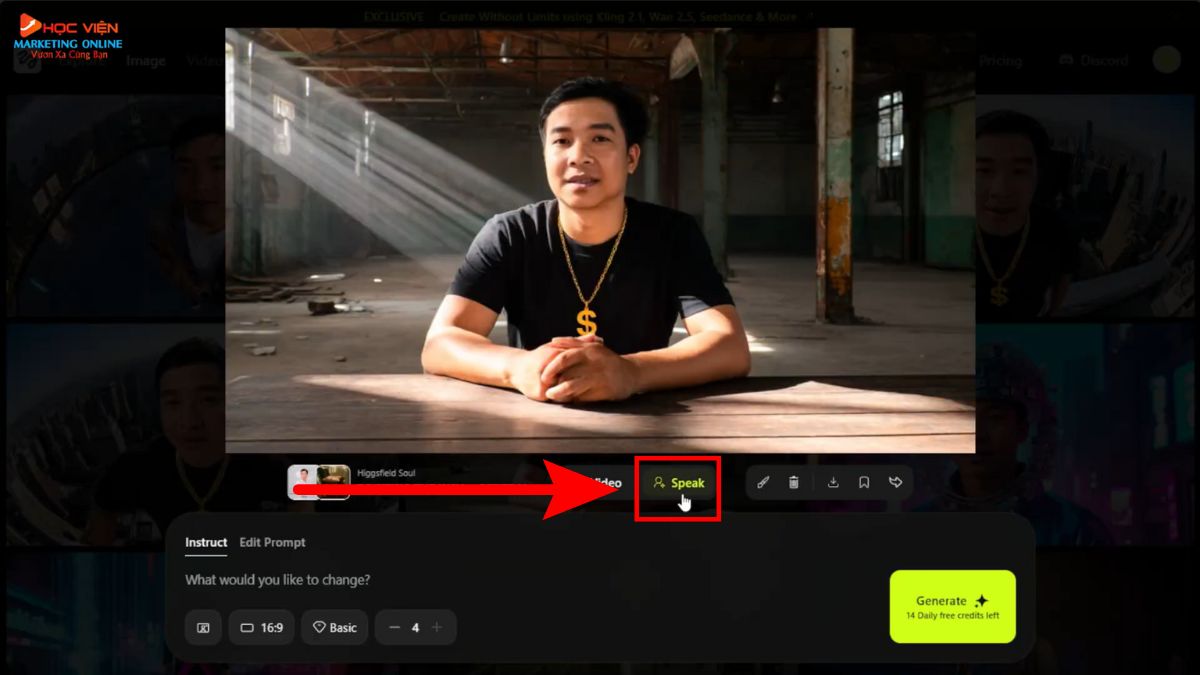 Hướng Dẫn Cách Sử Dụng Higgsfield AI tạo video MV âm nhạc bước 2.1