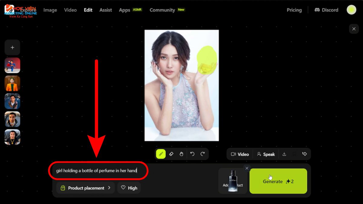 Hướng Dẫn Cách Sử Dụng Higgsfield AI chỉnh sửa ảnh sản phẩm bước 5