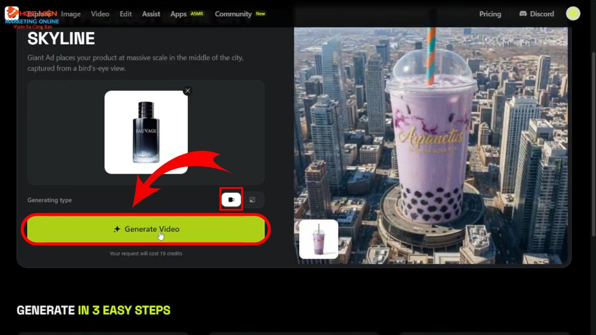 Hướng Dẫn Cách Sử Dụng Higgsfield AI tạo video quảng cáo sản phẩm bước 5