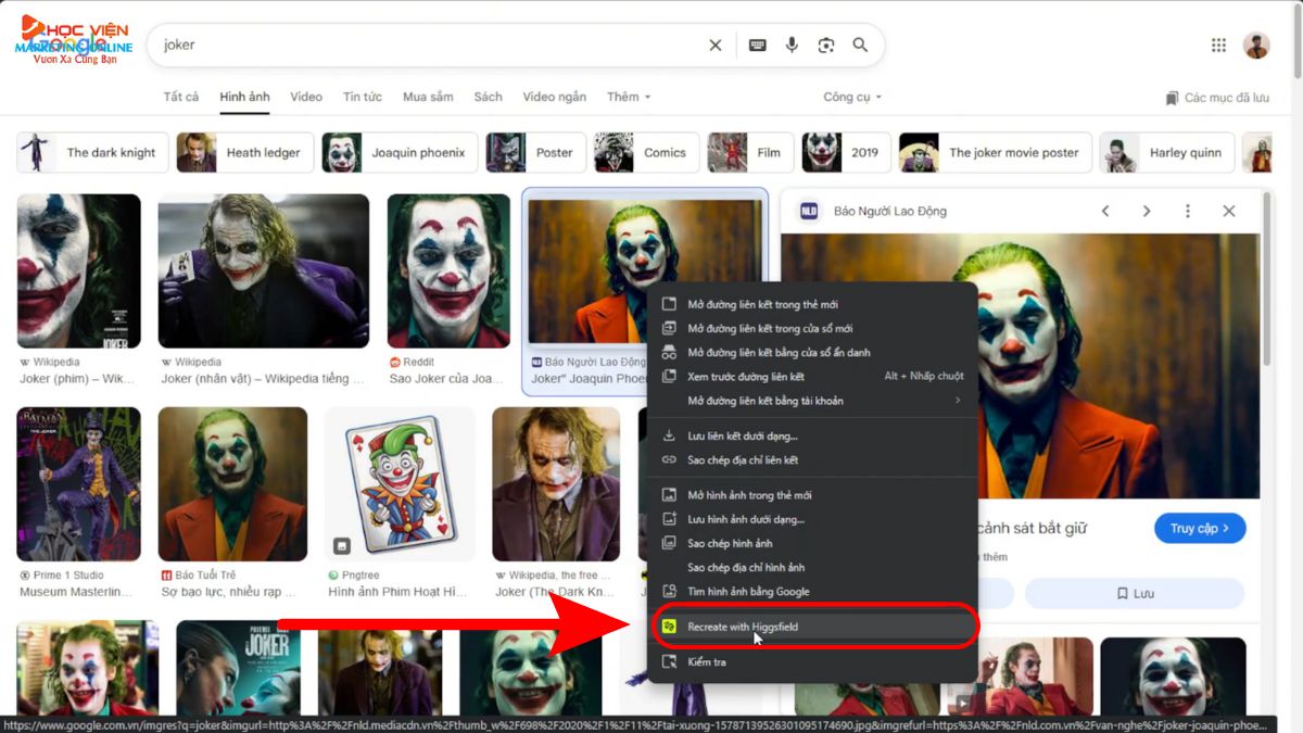 Hướng Dẫn Cách Sử Dụng Higgsfield AI Sử dụng extension để áp dụng ngoại hình bước 3
