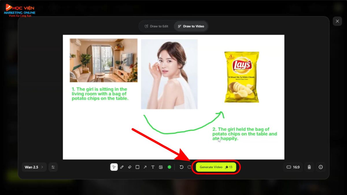 Hướng Dẫn Cách Sử Dụng Higgsfield AI tạo video AI từ nền trắng bước 4