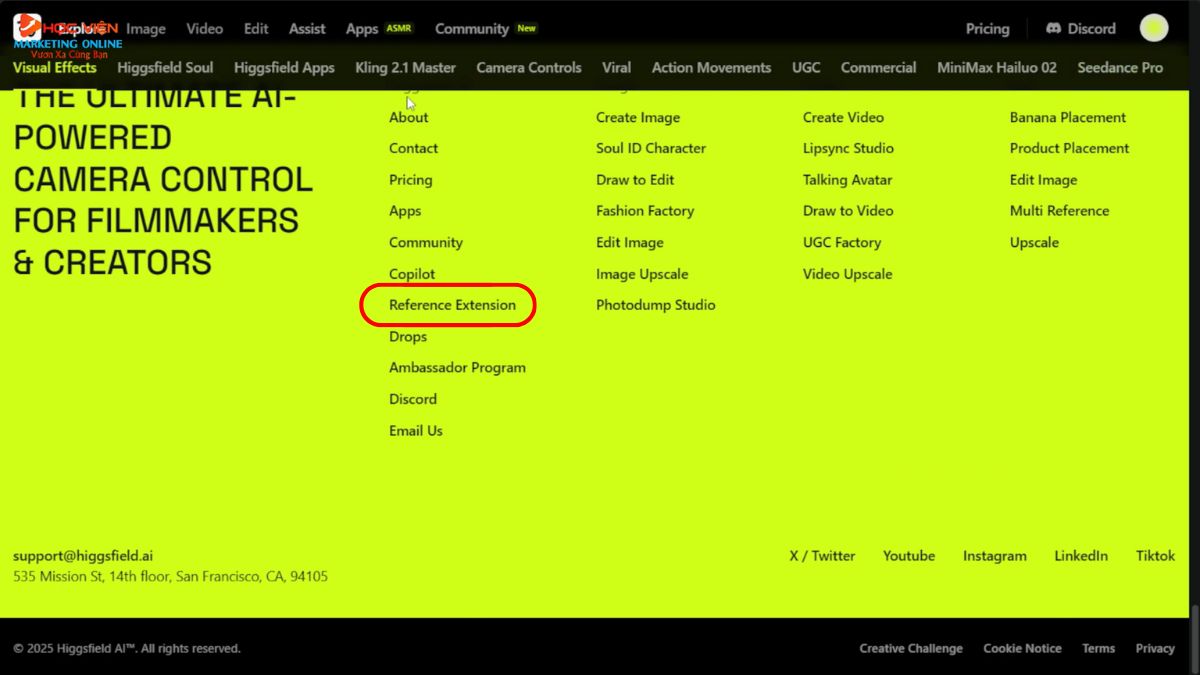 Hướng Dẫn Cách Sử Dụng Higgsfield AI Sử dụng extension để áp dụng ngoại hình bước 1.1