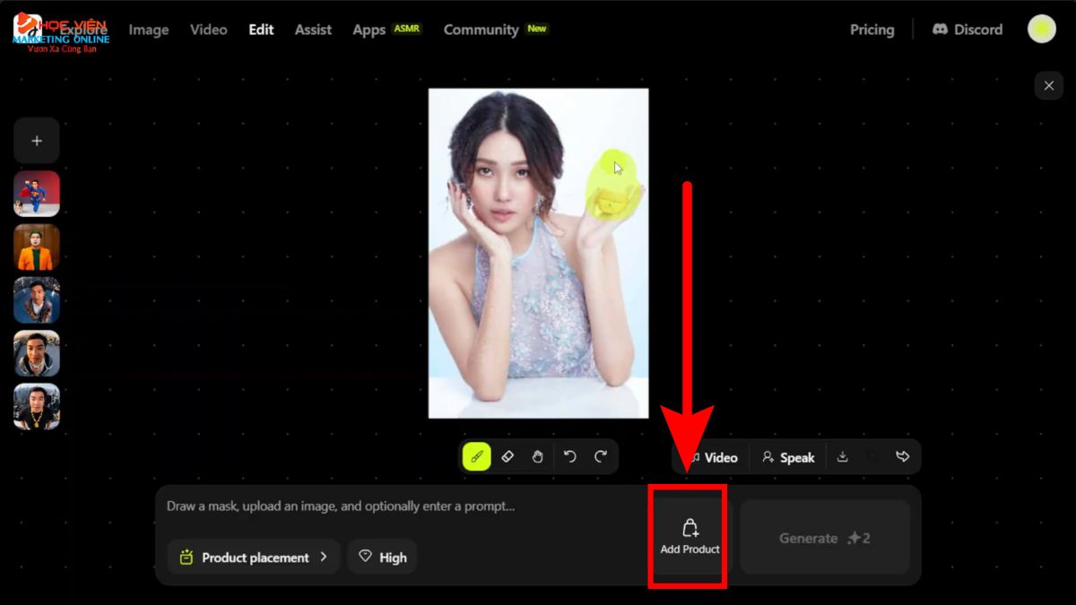 Hướng Dẫn Cách Sử Dụng Higgsfield AI chỉnh sửa ảnh sản phẩm bước 4