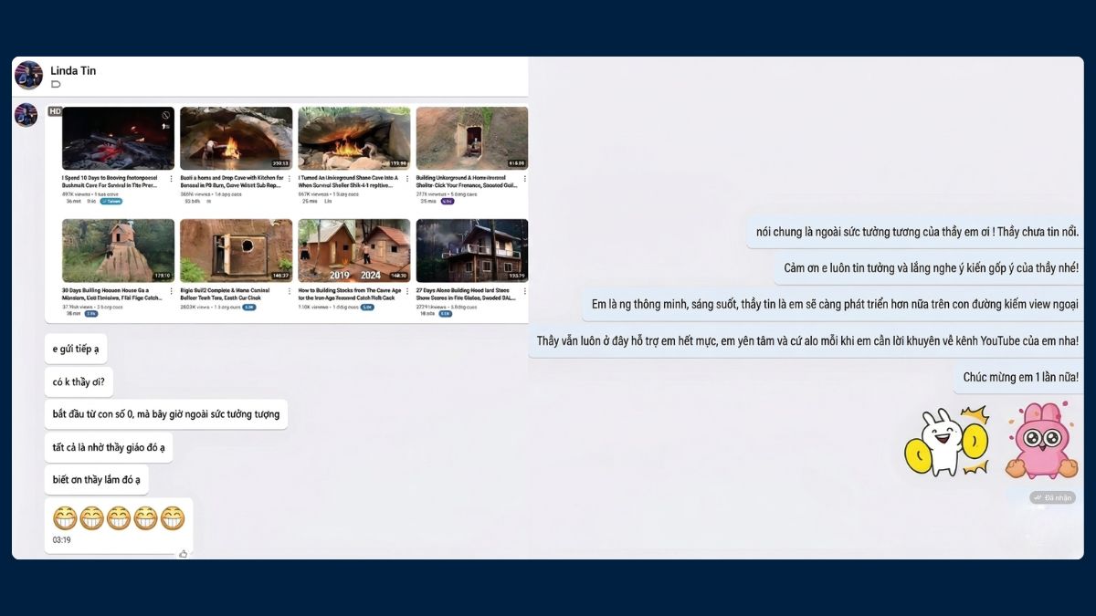 Kết Quả - Đánh Giá Từ Học Viên Sau Khóa Học Kiếm Tiền Youtube Bằng AI Tại HVMO