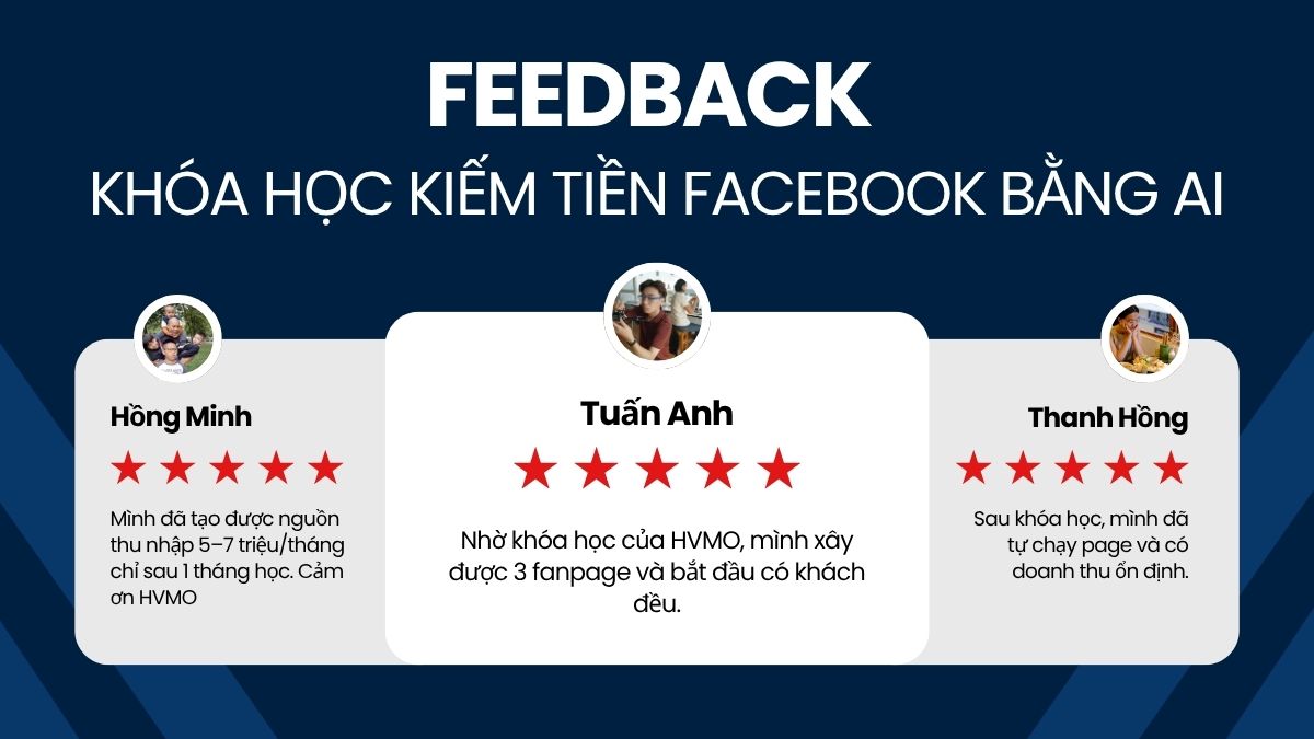 Feedback Học Viên Về Khóa Học Kiếm Tiền Facebook AI
