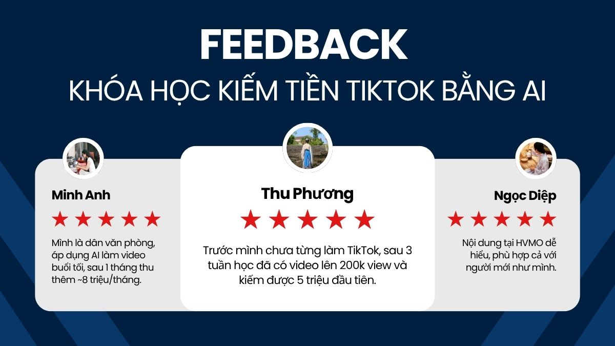 Cảm Nhận Và Kết Quả Thực Tế Của Học Viên Về Khóa Học Kiếm Tiền TikTok Bằng AI