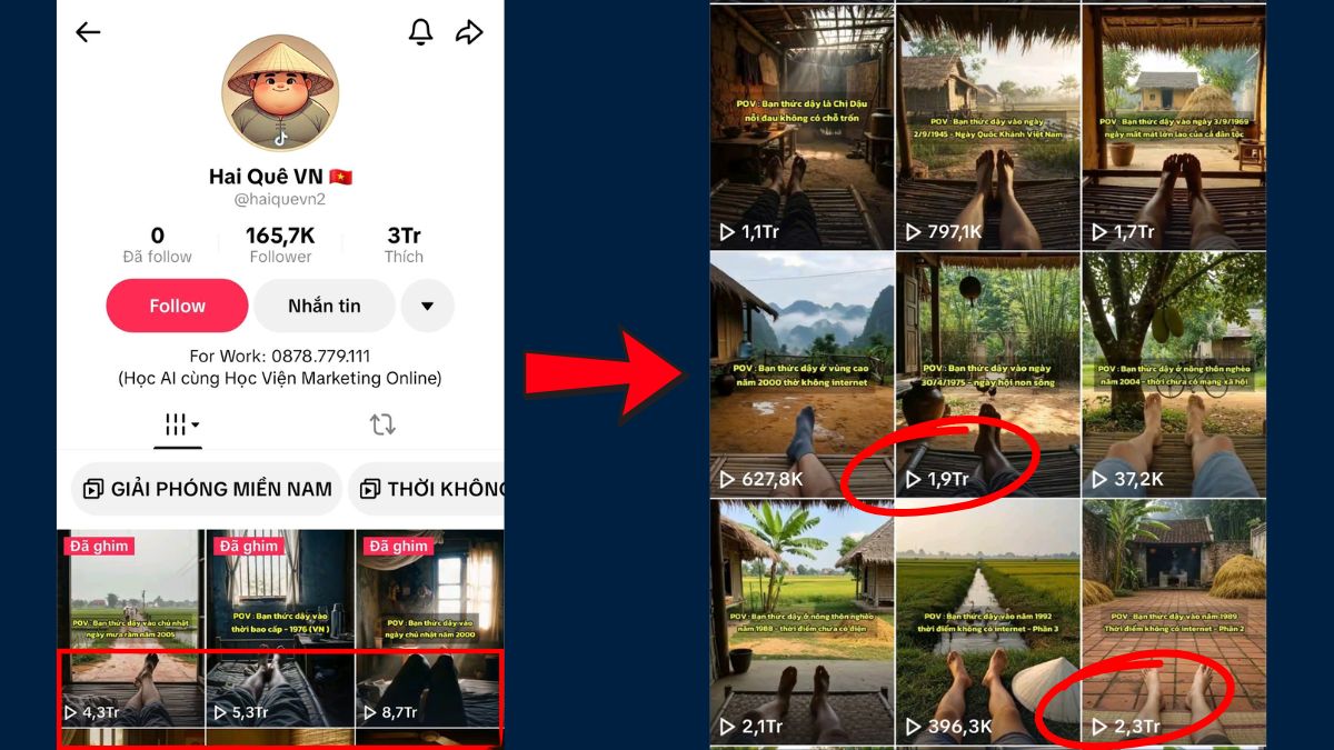 Khóa Học Xây Kênh TikTok Bằng AI Tại HVMO- Tăng trưởng thực tế