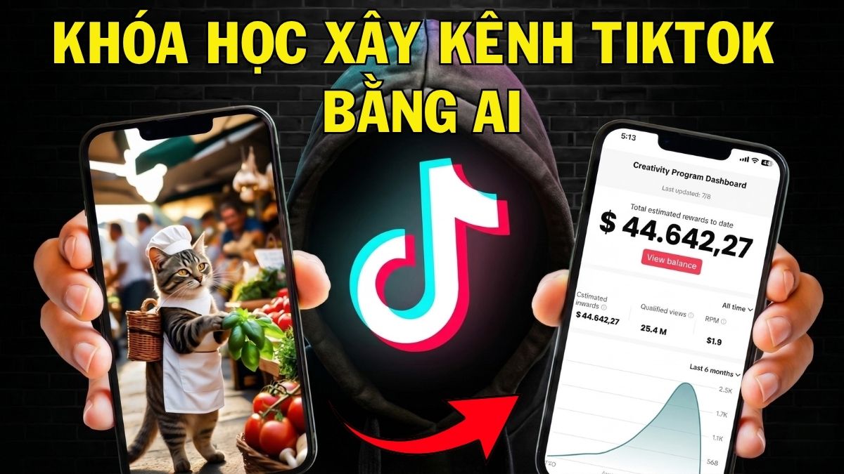 Khóa Học Xây Kênh TikTok Bằng AI Thực Chiến 2026
