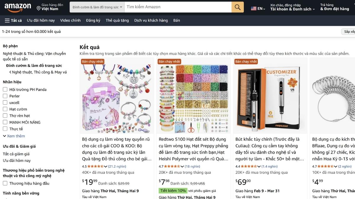 Cách Kiếm Tiền Trên Amazon Không Cần Vốn- Bán sản phẩm thủ công