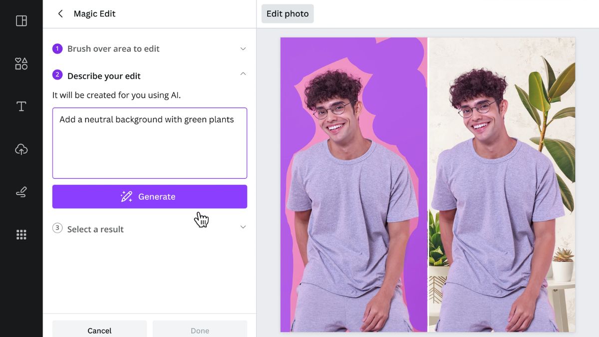 Mẹo Giúp Đổi Nền Trên Canva Bằng AI