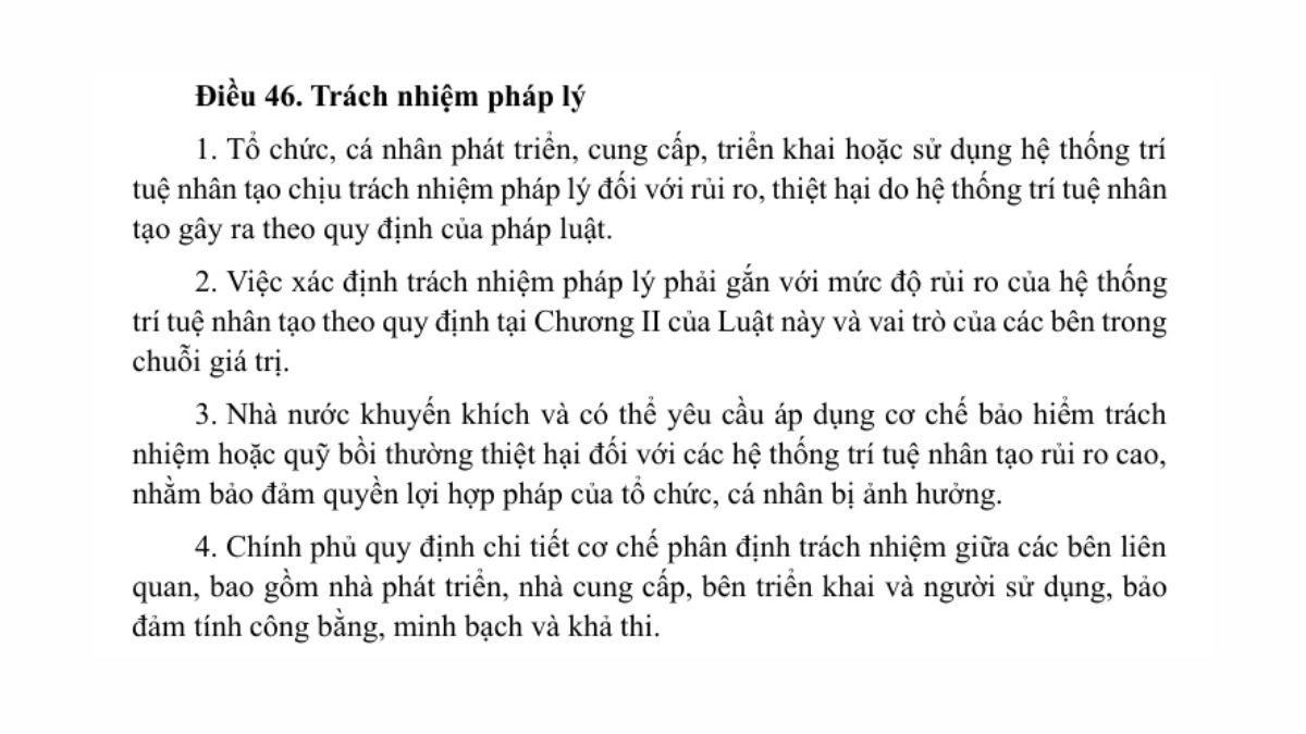 Luật trí tuệ nhân tạo AI- Chương 5 điều 46