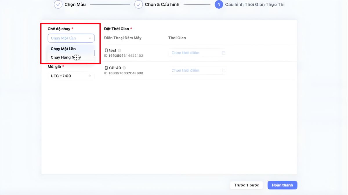 Hướng Dẫn Cách Sử Dụng Tính Năng Tự Động Hóa Với MoreLogin Automation- Chạy tự động hóa hàng loạt và lên lịch bước 2.1