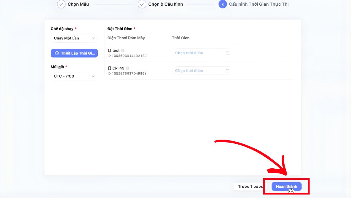 Hướng Dẫn Cách Sử Dụng Tính Năng Tự Động Hóa Với MoreLogin Automation- Chạy tự động hóa hàng loạt và lên lịch bước 2.3