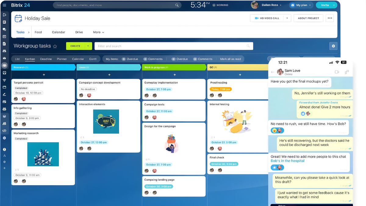 Ứng Dụng Chat Nội Bộ Cho Doanh Nghiệp- Bitrix24