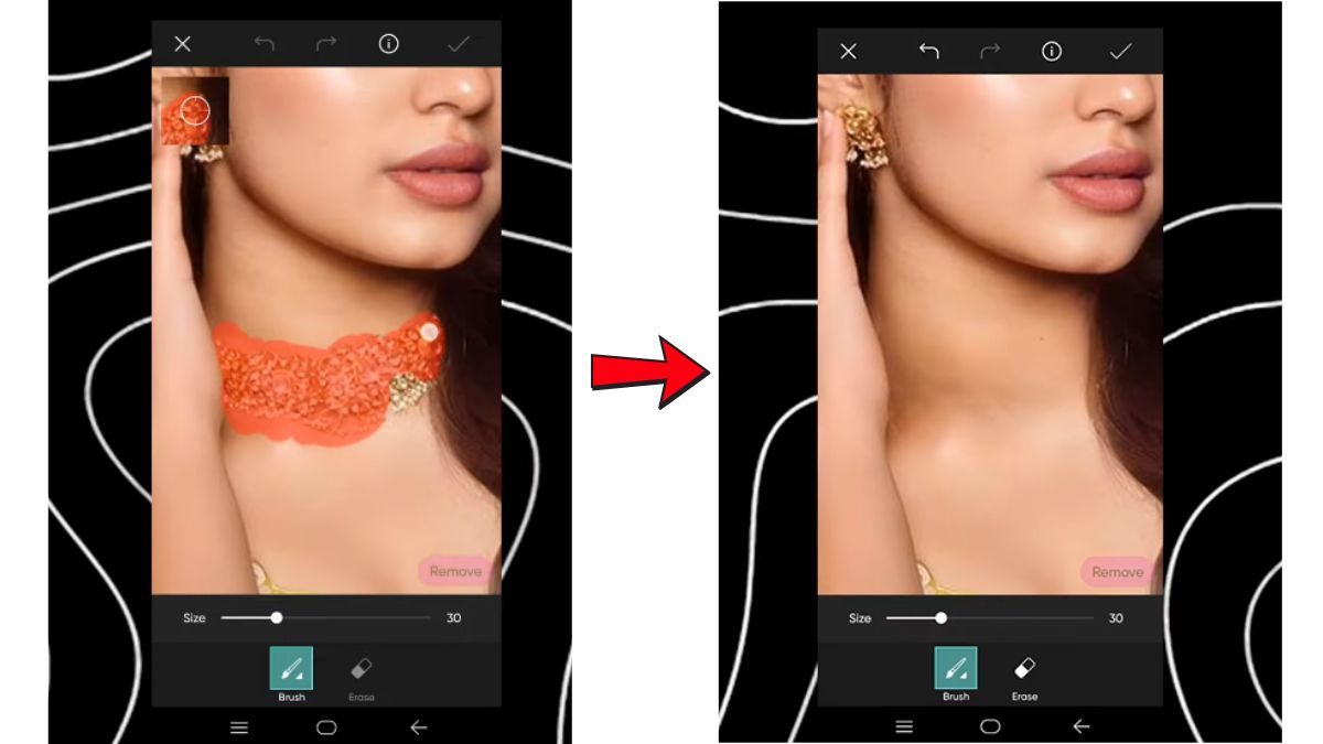 Các tính năng AI mới trong Picsart- Xóa vật thể