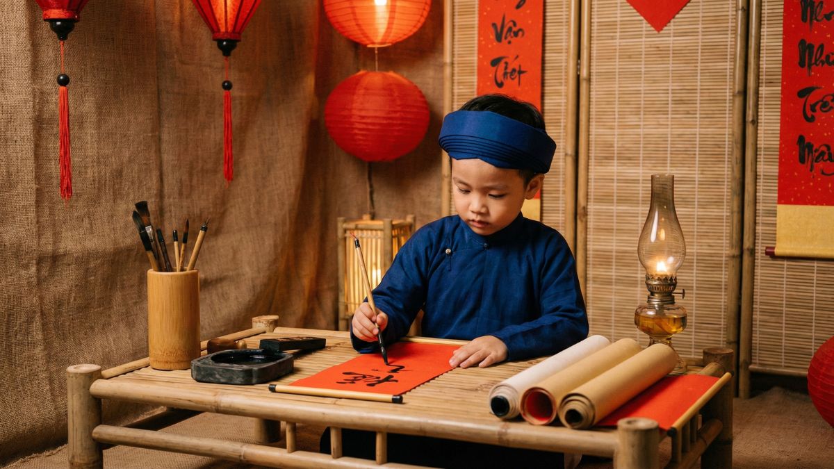 Prompt 2 Tạo Ảnh Tết Cho Bé Bằng AI 