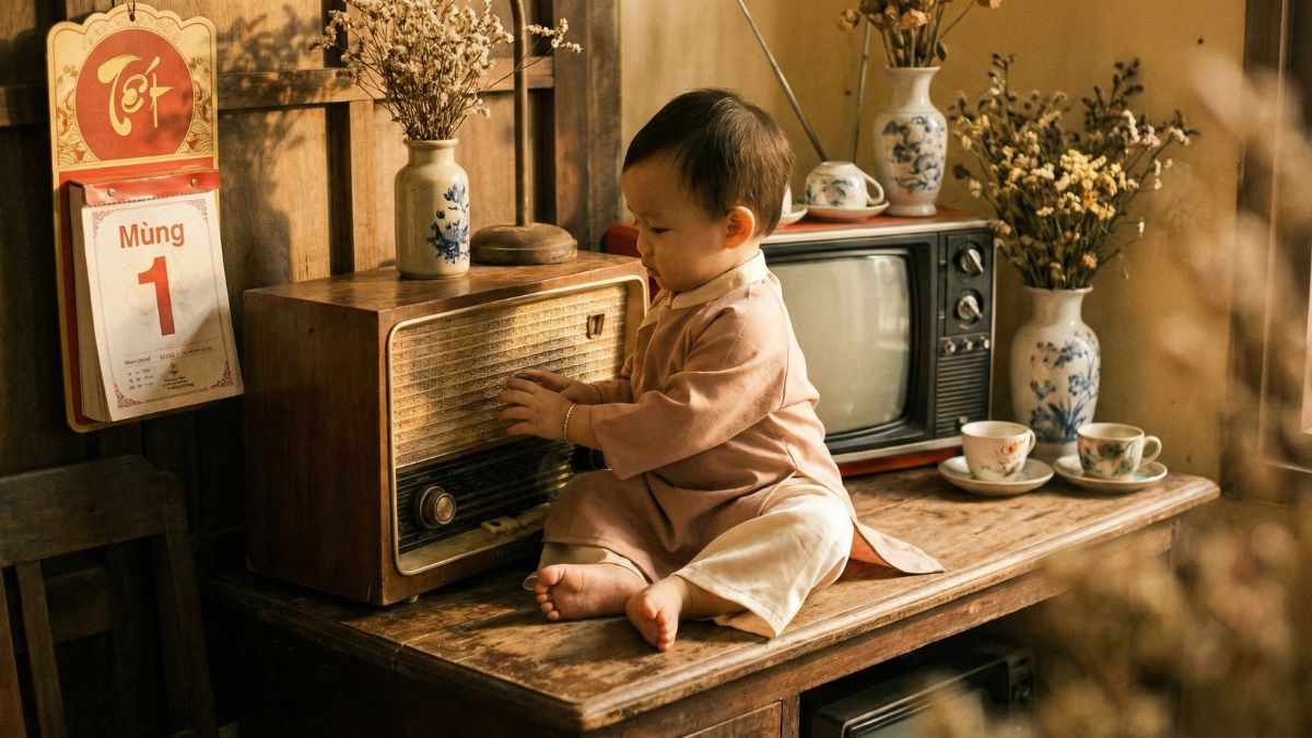 Prompt 15 Tạo Ảnh Tết Cho Bé Bằng AI 