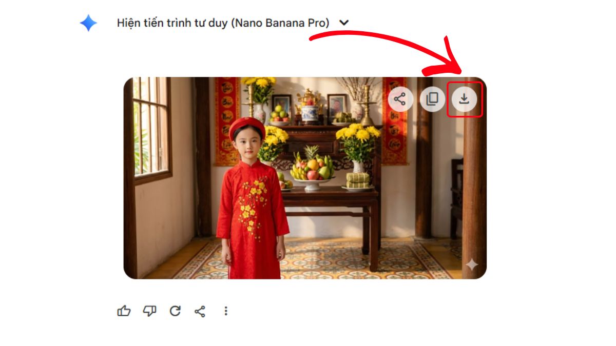 Hướng Dẫn Cách Tạo Ảnh Tết Cho Bé Bằng AI Gemini trên máy tính bước 5