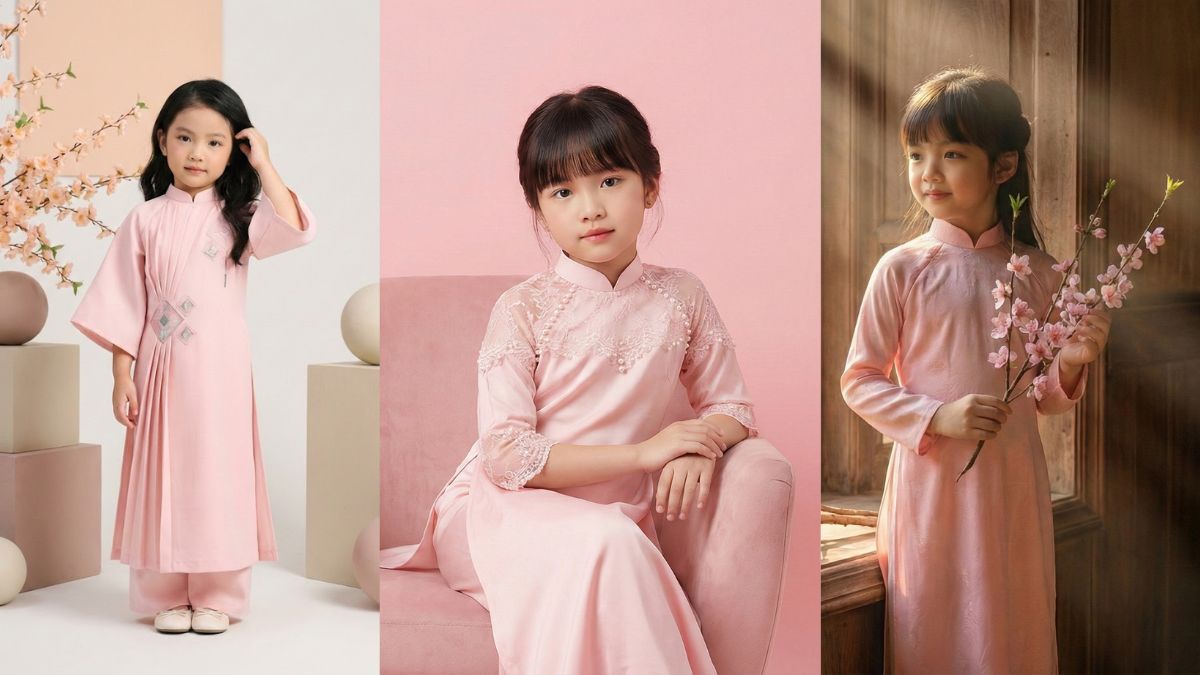 Cách Tạo Ảnh Tết Tông Hồng Pastel Cho Bé Gái Bằng AI Siêu Đáng Yêu