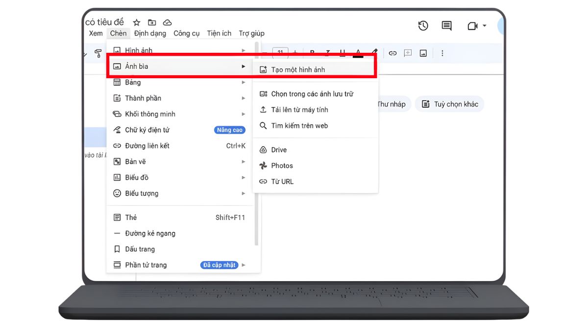 Cách Tạo Ảnh Bìa Cho Google Docs Bằng Gemini bước 2