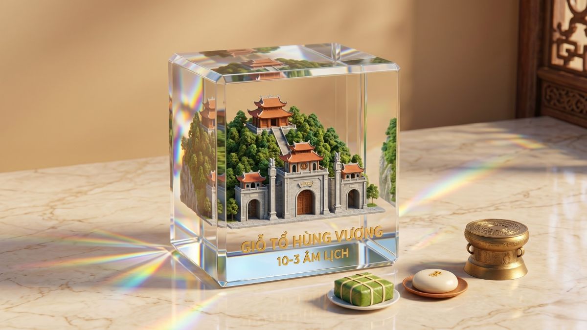 Mẫu Prompt Làm Icon Nghỉ Lễ Giỗ Tổ Hùng Vương Đẹp