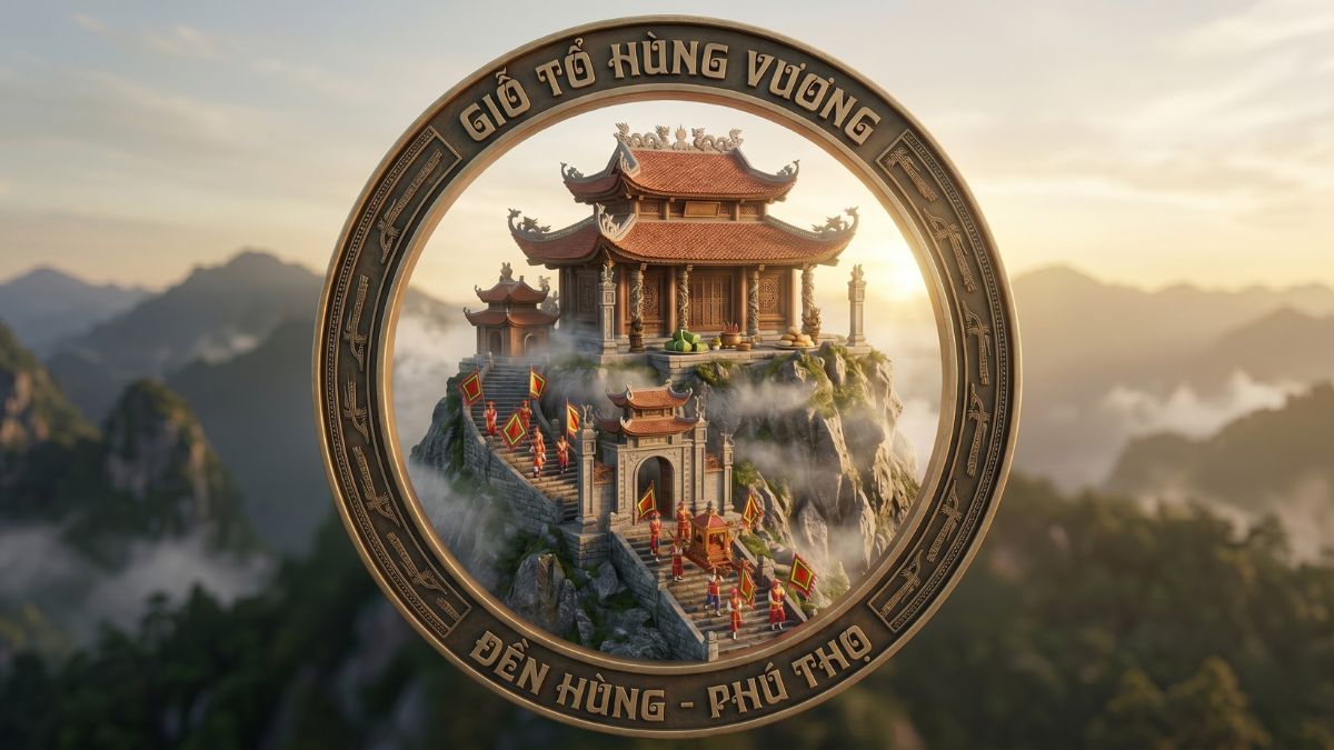 Mẫu Icon Giỗ Tổ Hùng Vương Đẹp- Đền Hùng
