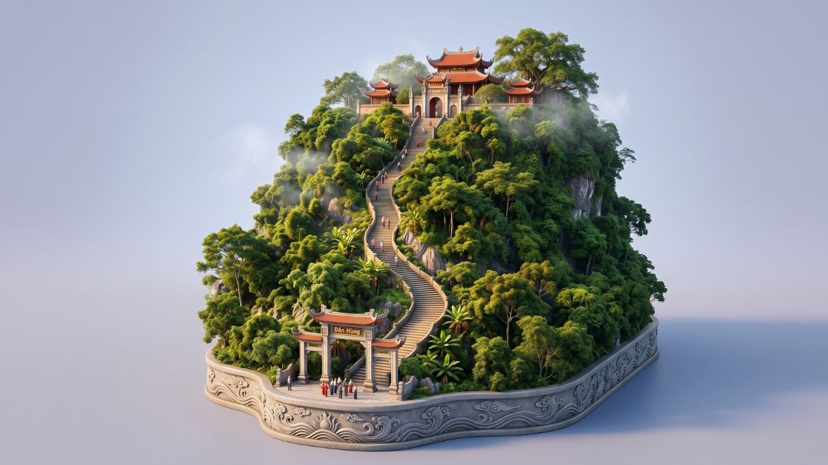 Mẫu Icon Giỗ Tổ Hùng Vương Đẹp- Núi Nghĩa Linh