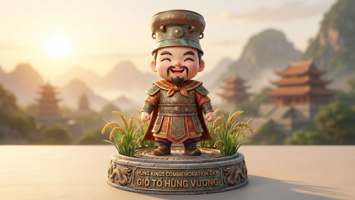 Mẫu Icon Giỗ Tổ Hùng Vương Đẹp- Chibi dễ thương