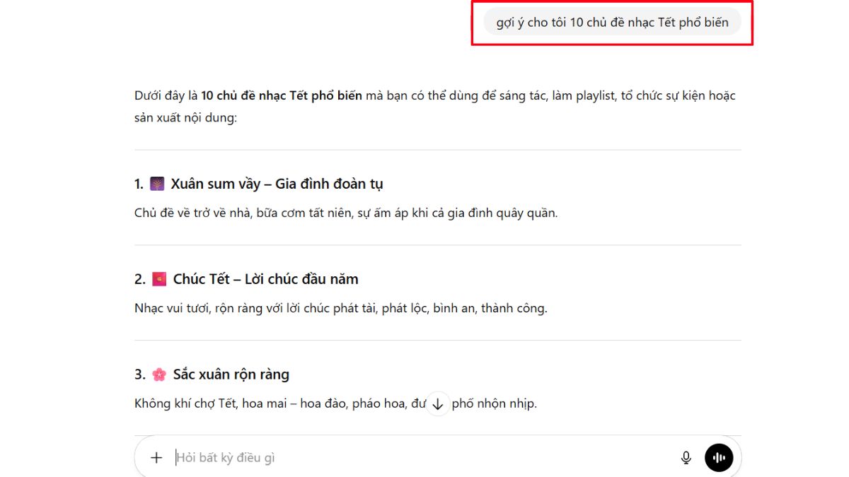 Hướng Dẫn Cách Tạo Nhạc Tết Bằng AI- Soạn lời bằng ChatGPT bước 2