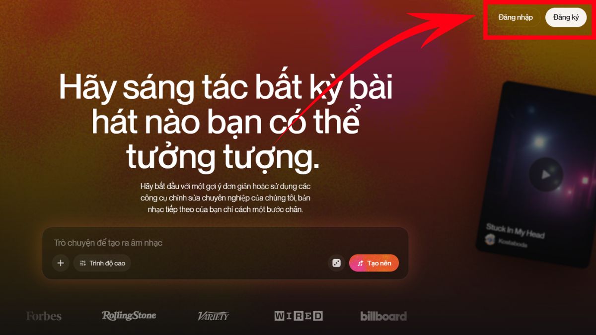 Tạo Nhạc Tết Bằng AI Suno bước 1