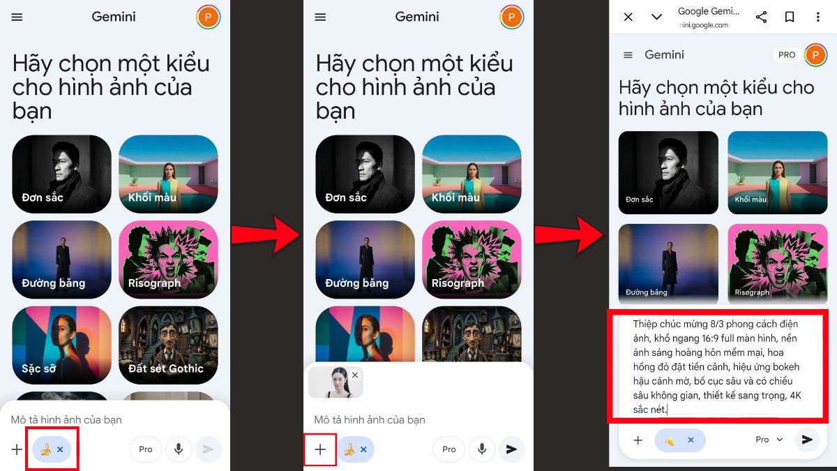 Hướng Dẫn Cách Tạo Thiệp Chúc 8/3 Bằng AI Gemini trên máy tính bước 5