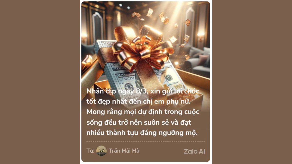 Mẫu 3 Thiệp Chúc Mừng 8/3 Trên Zalo