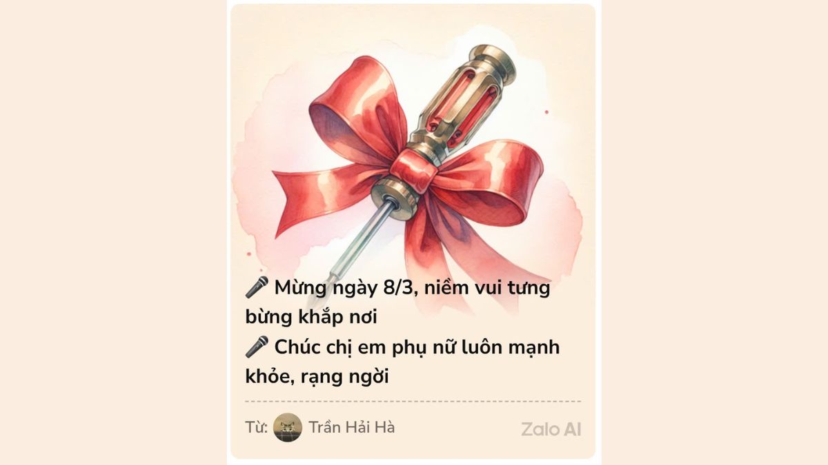 Mẫu 4 Thiệp Chúc Mừng 8/3 Trên Zalo