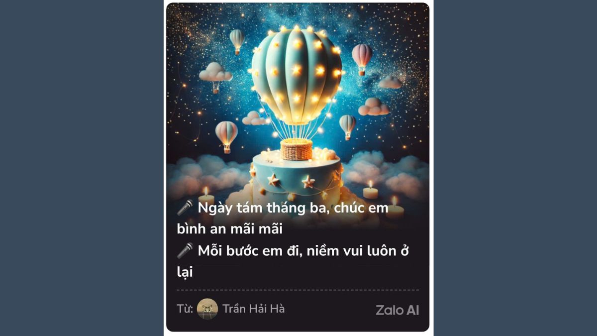 Mẫu 13 Thiệp Chúc Mừng 8/3 Trên Zalo