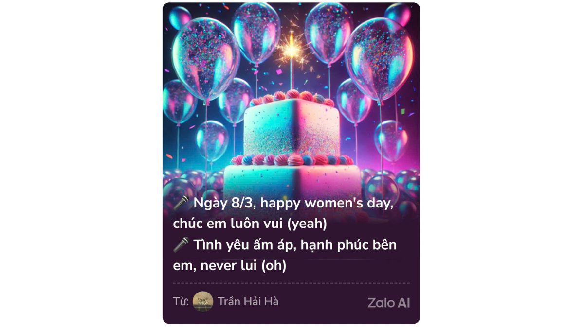 Mẫu 14 Thiệp Chúc Mừng 8/3 Trên Zalo