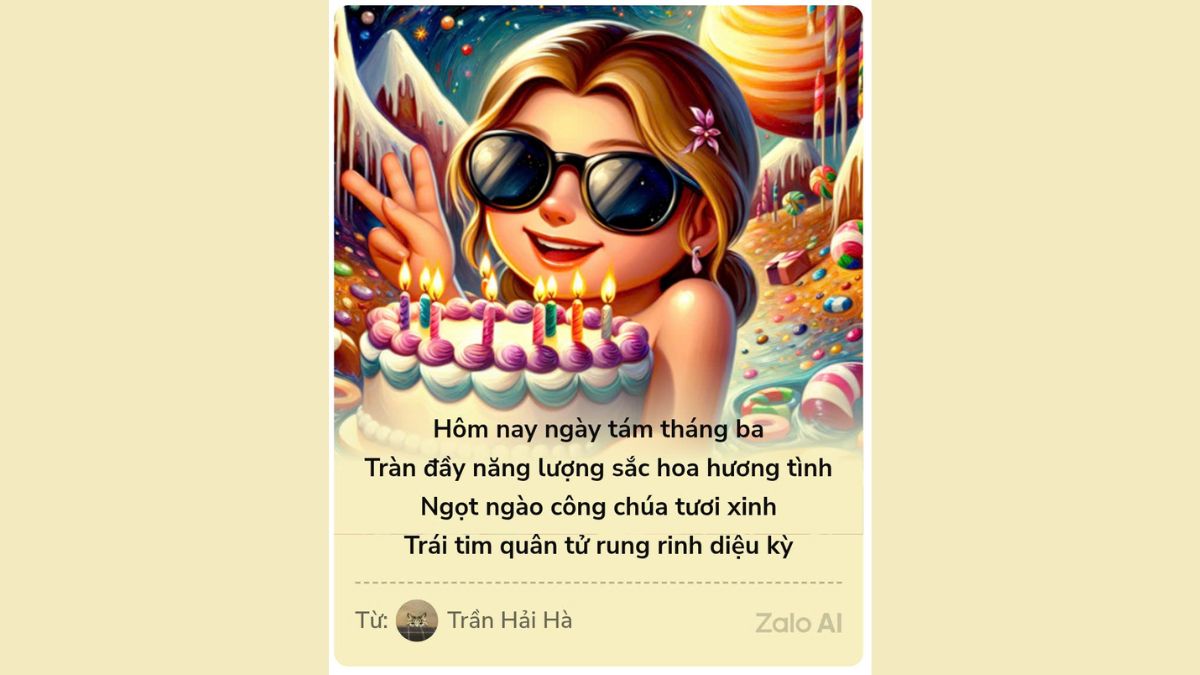 Mẫu 16 Thiệp Chúc Mừng 8/3 Trên Zalo