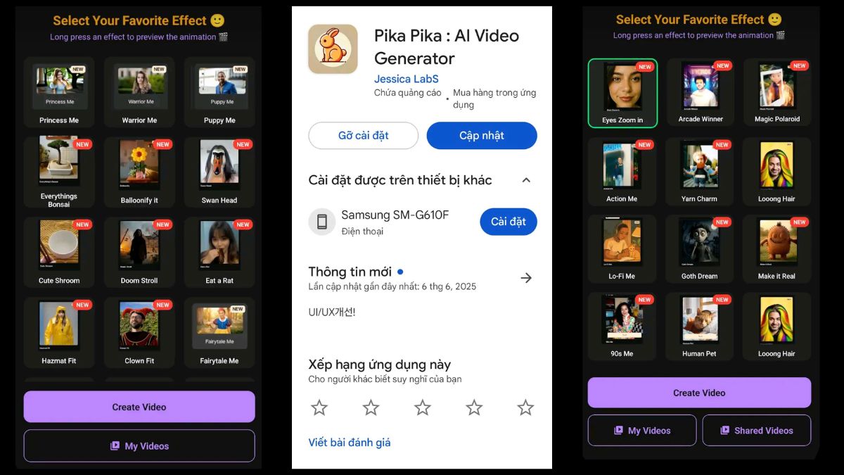 App Tạo Video Bằng AI Trên Điện Thoại- Pika AI