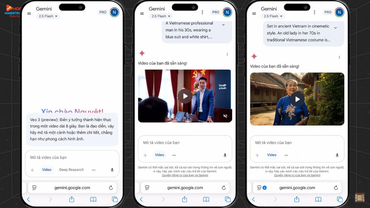 App Tạo Video Bằng AI Trên Điện Thoại- Gemini