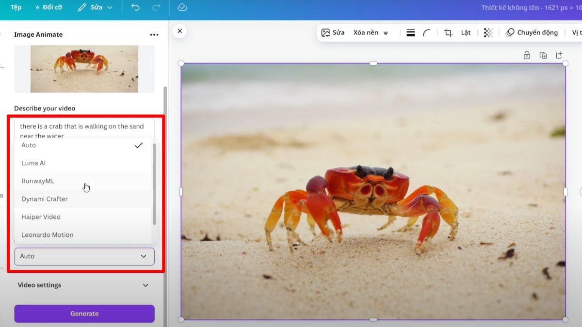 Hướng Dẫn Cách Làm Video Bằng AI Canva Từ Hình Ảnh bước 4