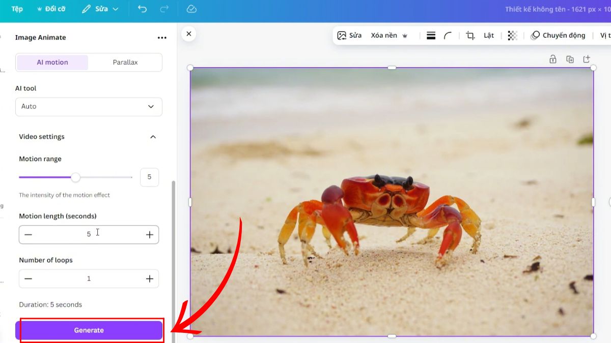 Hướng Dẫn Cách Làm Video Bằng AI Canva Từ Hình Ảnh bước 6